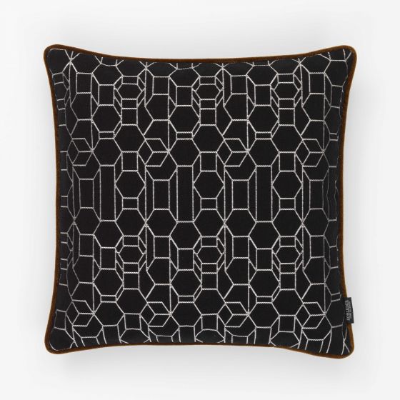 Kissen Hexagon schwarz 50x50 cm Kollektion Edward van Vliet Rohleder exkluisv