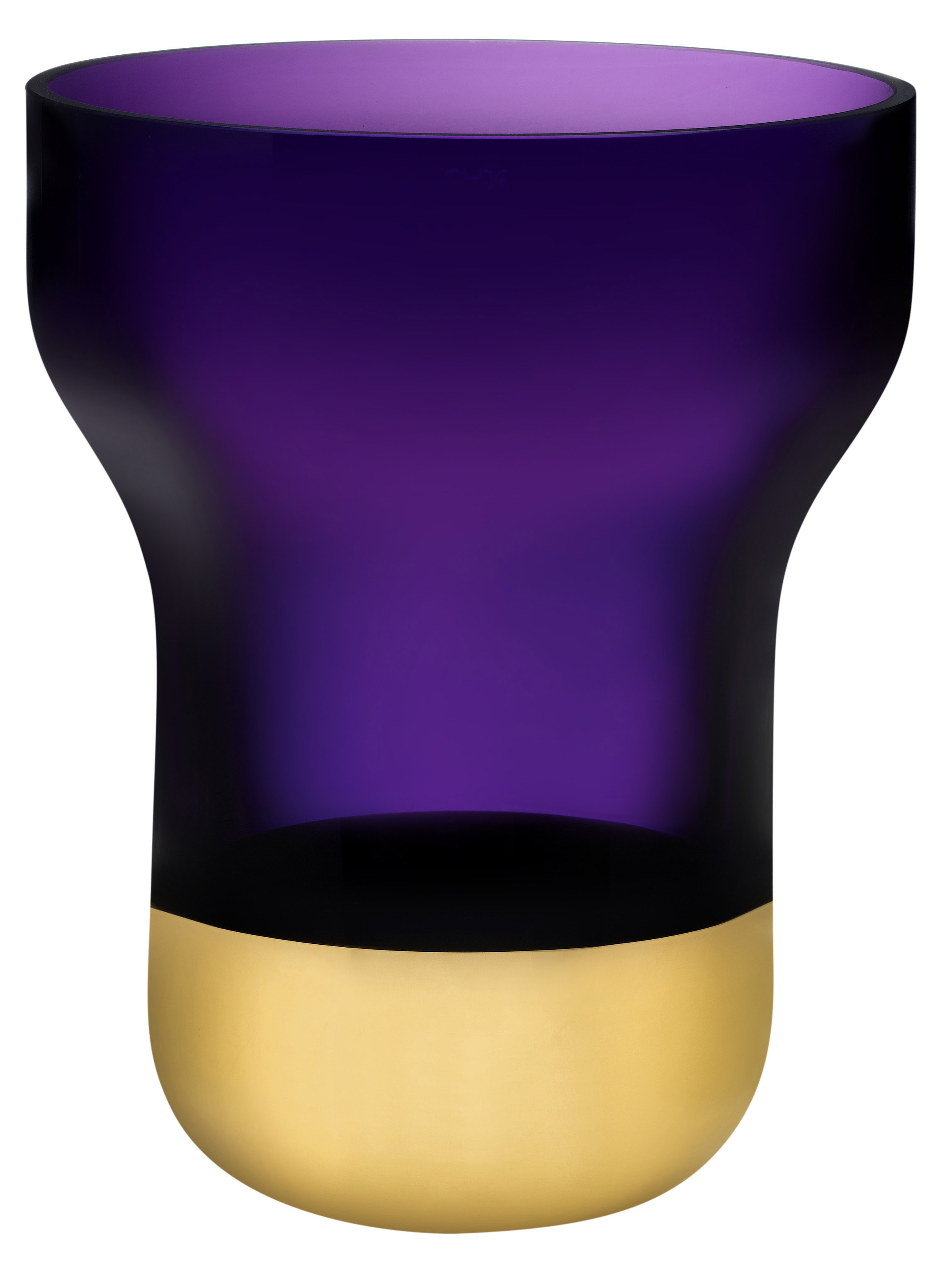 Nude Design Contour Vase Purple and Gold Bottom
